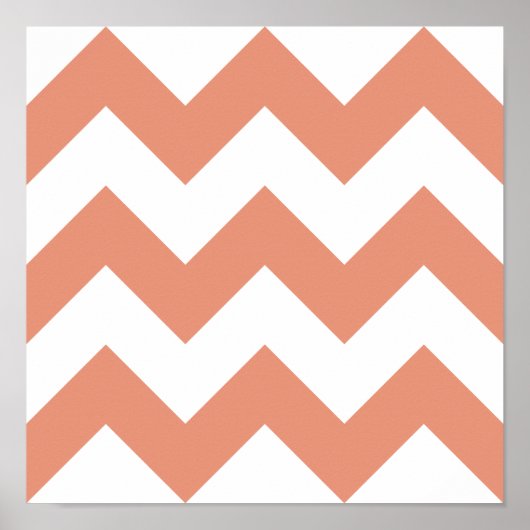 大きなダークサーモンのジグザグパターンを作成 ポスター (正面)