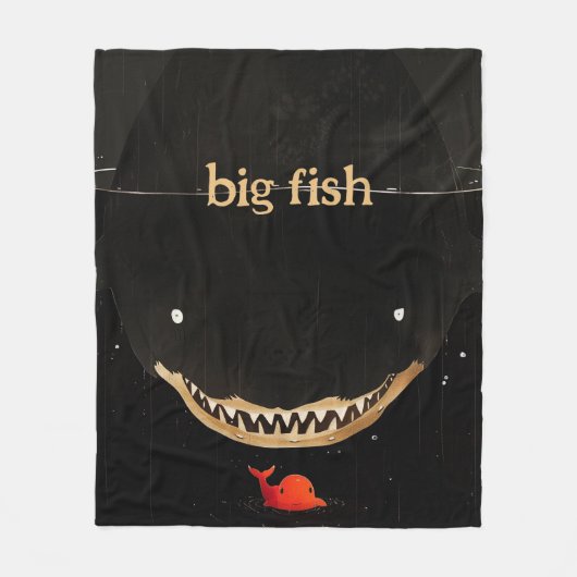 大きなダークシャーク フリースブランケット (正面)