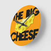 大きなチーズだ！ ラウンド壁時計 (傾斜)