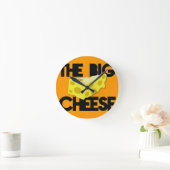 大きなチーズだ！ ラウンド壁時計 (ホーム)