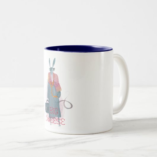 大きなチーズドクおもしろいターの医療用パームマグ ツートーンマグカップ (正面右)