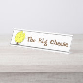大きなチーズボスのネズミの漫画 デスクネームプレート (正面)