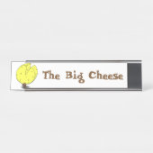 大きなチーズボスのネズミの漫画 デスクネームプレート (正面)