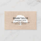 大きなツリーロゴ |ガーデニング |造園 名刺 (裏面)