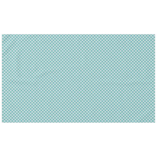 大きなティール(緑がかった色)/白いギンガムがパターンのジオメトリをチェック テーブルクロス (正面(横))