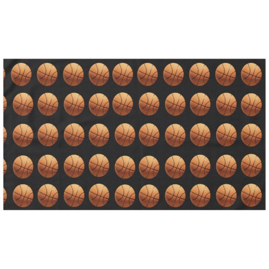 大きなテーブルクロスの黒いオレンジ色のバスケットボール テーブルクロス (正面(横))