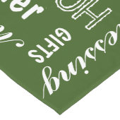 大きなテーブルランナー – 緑のクリスマス ロングテーブルランナー (コーナー)