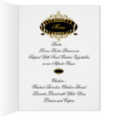 大きなディナーメニューテーブルレッド金ゴールドゼブラブラック (内側(右))