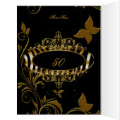 大きなディナーメニューテーブル金ゴールドゼブラブラック (内側(左))