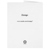 大きなディナーメニューテーブル金ゴールドゼブラブラック (裏面)