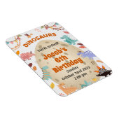 大きなディノ卵を持つ恐竜の誕生日パーティー マグネット (右側)