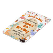 大きなディノ卵を持つ恐竜の誕生日パーティー マグネット (左側)