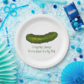 大きなディルおめでとうグリーンピックルの種類 ペーパープレート (パーティー)