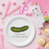 大きなディルおめでとうグリーンピックルの種類 ペーパープレート (パーティー)