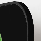 大きなディルおもしろいガパーソナライズされたー黒 ピックルボールラケット (左詳細)