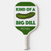 大きなディルの漬物の一種パーソナライズされた ピックルボールラケット (正面)