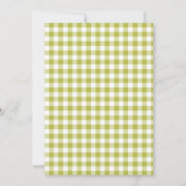 大きなディル漬けコケット弓ベビーシャワー 招待状 (裏面)