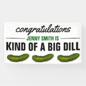 大きなディル(ディール)のグリーンの漬物おめでとうの一種 横断幕 (横)