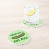 大きなディル（ディール）のグリーンコーシェールピクルスの一種 コースター (側面)