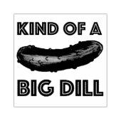 大きなディル（ディール）のグリーンコーシェールピクルスの一種 ラバースタンプ (インプリント)