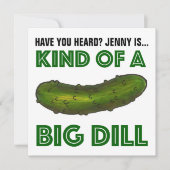 大きなディル（ディール）のグリーン・ピックルの卒業式の種類 招待状 (正面)