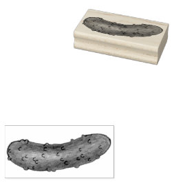 大きなディル（ディール）のKosher酸味の漬物の一種 ラバースタンプ