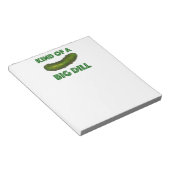 大きなディル(ディール)グリーンコーシェールサワーの漬物の一種 ノートパッド (アングル)