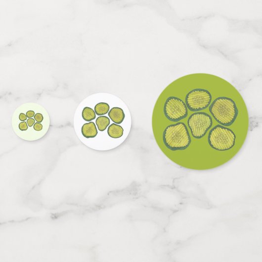 大きなディールの種類のグリーンピックチップおめでとう コンフェッティ (裏面)