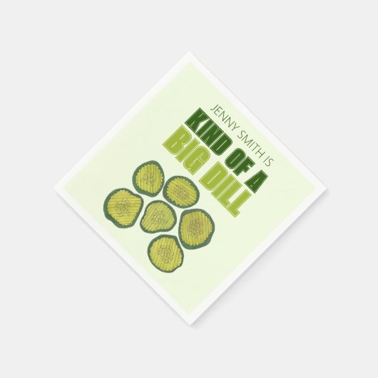 大きなディールの種類のグリーンピックチップおめでとう スタンダードカクテルナプキン (角)