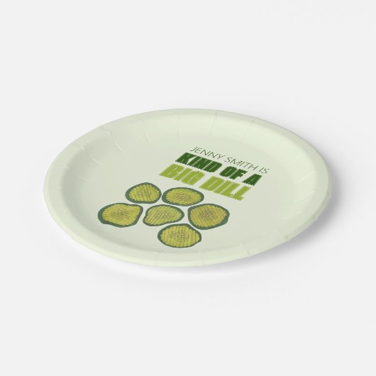 大きなディールの種類のグリーンピックチップおめでとう ペーパープレート (アングル)