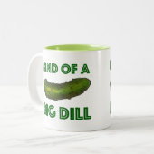 大きなディールの種類のKosher緑の漬物おもしろい ツートーンマグカップ (正面左)