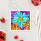 大きなデイジーパターン スタンダードカクテルナプキン (インサイチュ)