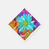 大きなデイジーパターン スタンダードカクテルナプキン (角)