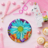 大きなデイジーパターン ペーパープレート (パーティー)