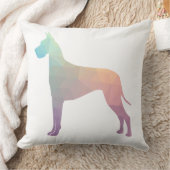 大きなデイン幾何カラフルパターンのシルエット クッション (ブランケット)