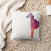 大きなデイン幾何カラフルパターンのシルエット クッション (ブランケット)