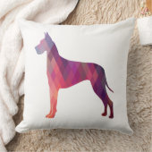 大きなデイン幾何カラフルパターンのシルエット クッション (ブランケット)