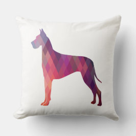 大きなデイン幾何カラフルパターンのシルエット クッション