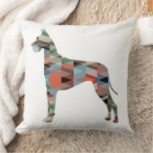 大きなデイン幾何カラフルパターンのシルエット クッション (ブランケット)