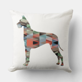 大きなデイン幾何カラフルパターンのシルエット クッション
