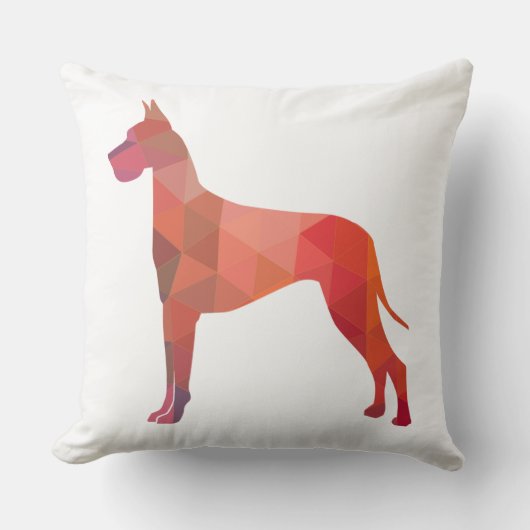 大きなデイン幾何カラフルパターンのシルエット クッション (正面)