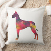 大きなデイン幾何カラフルパターンのシルエット クッション (ブランケット)