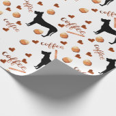 大きなデーンとコーヒー愛 ラッピングペーパー (角)