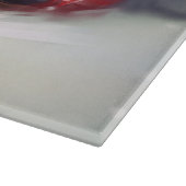 大きなデーンのクリスマスの雪の冬 カッティングボード (角)