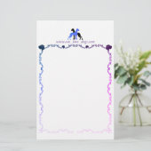 大きなデーンのロマンチックな手紙の文房具 便箋 (スタンド正面)