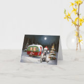 大きなデーンクリスマス カード (黄色い花)