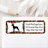 大きなデーンクリスマス ラベル (インサイチュ)