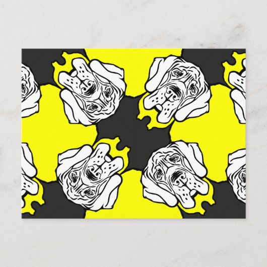 大きなデーンパターンヘッド ポストカード (正面)