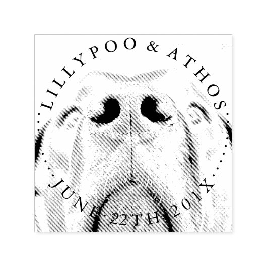 大きなデーン鼻スタンプ セルフインキングスタンプ (デザイン)