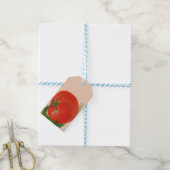 大きなトマトプリント ギフトタグ (より糸つき)